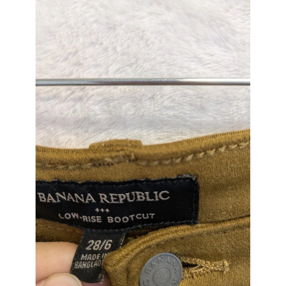 Banana Republic Low Rise Bootcut Pants Women's Size 28/6 Brown Excellent - Picture 4 of 8